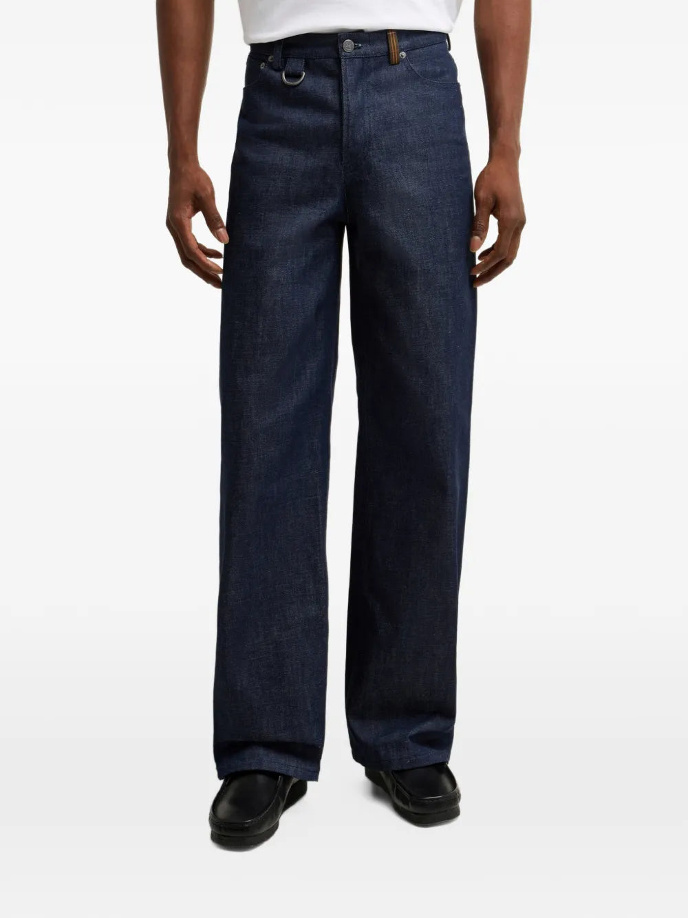 x A.P.C logo-patch straight-leg jeans