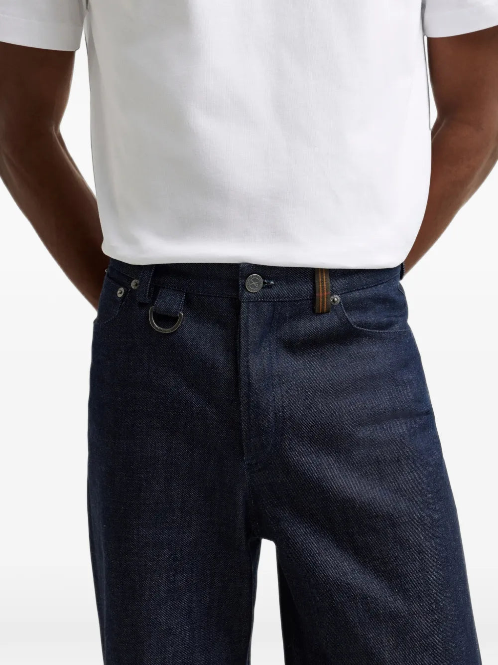 x A.P.C logo-patch straight-leg jeans