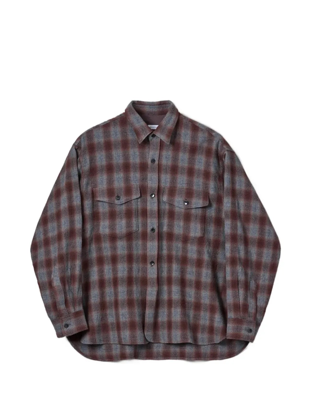 check-pattern button-down shirt