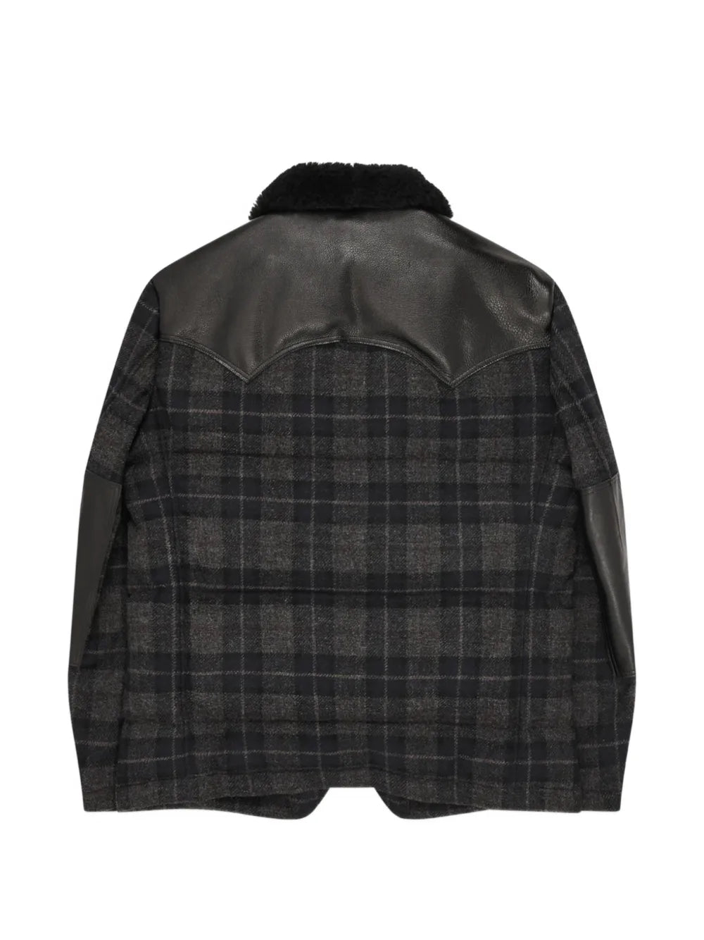 check panelled jacket