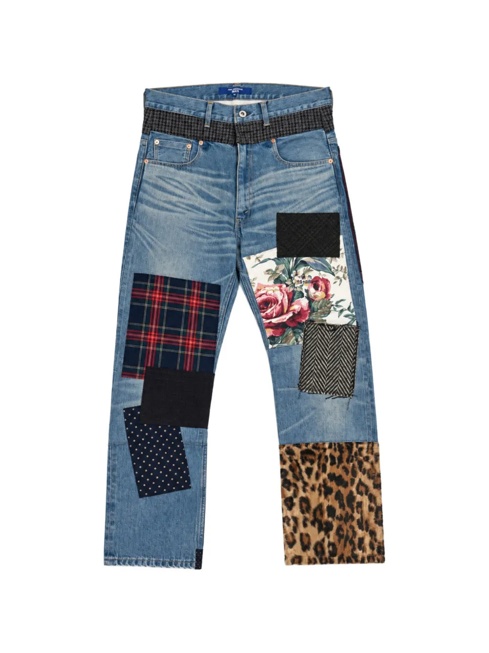 Patchwork Whiskered Jeans