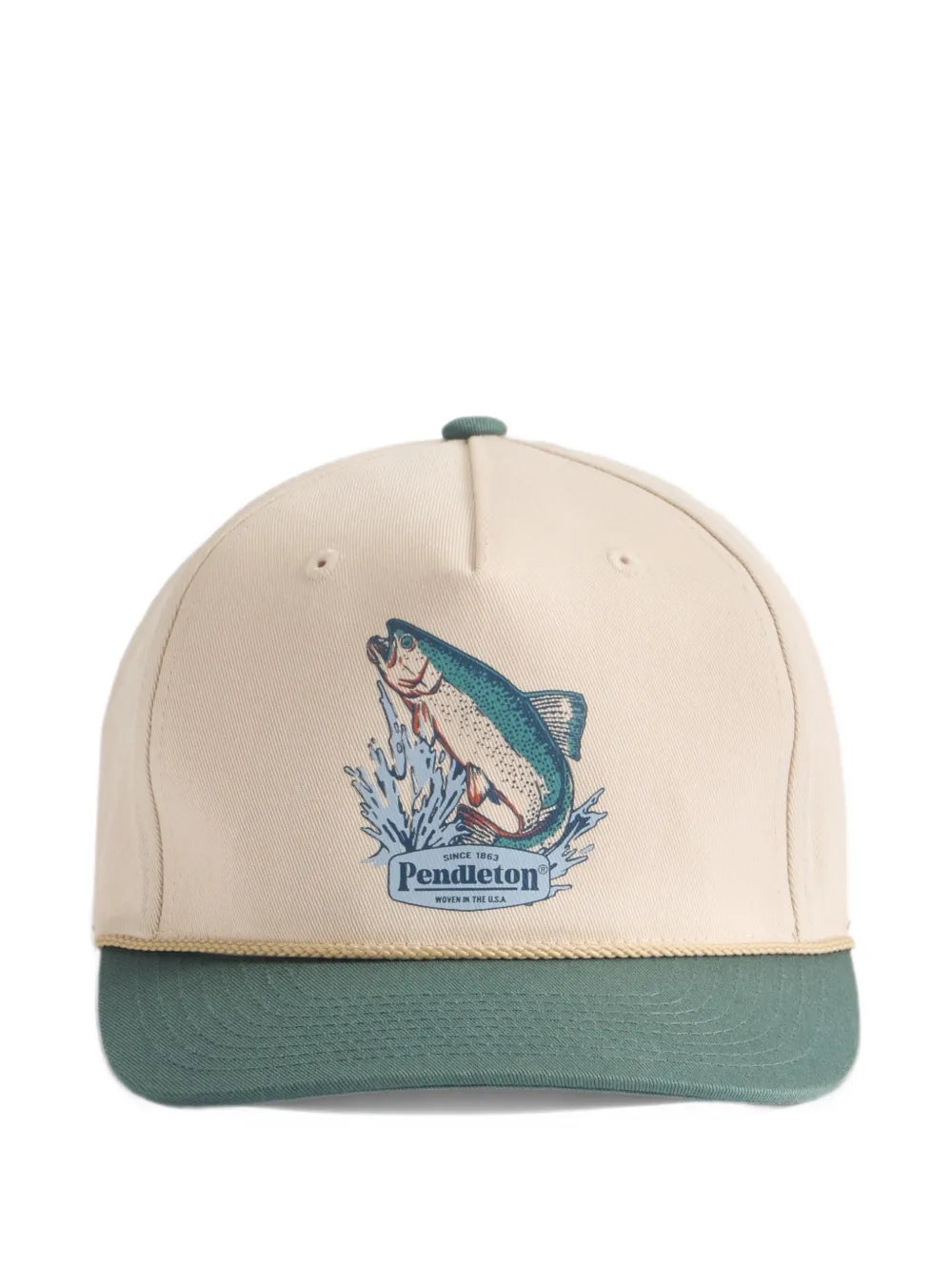 Salmon graphic-print baseball cap