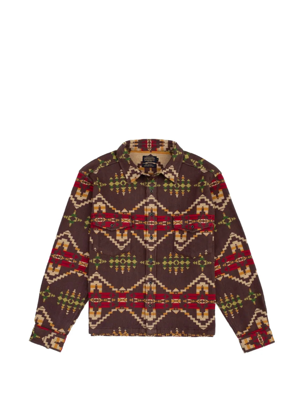 La Pine geometric-pattern shirt