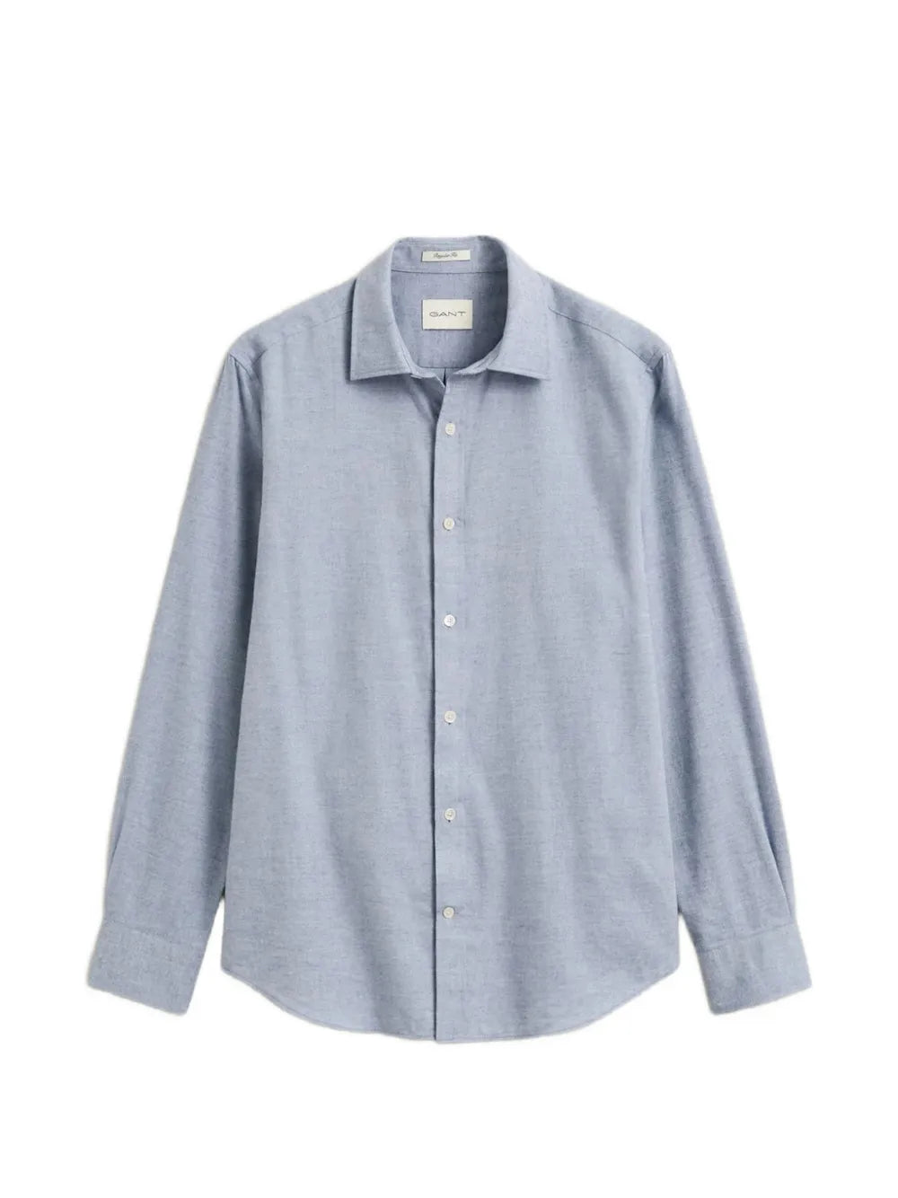 mélange-effect button-down shirt