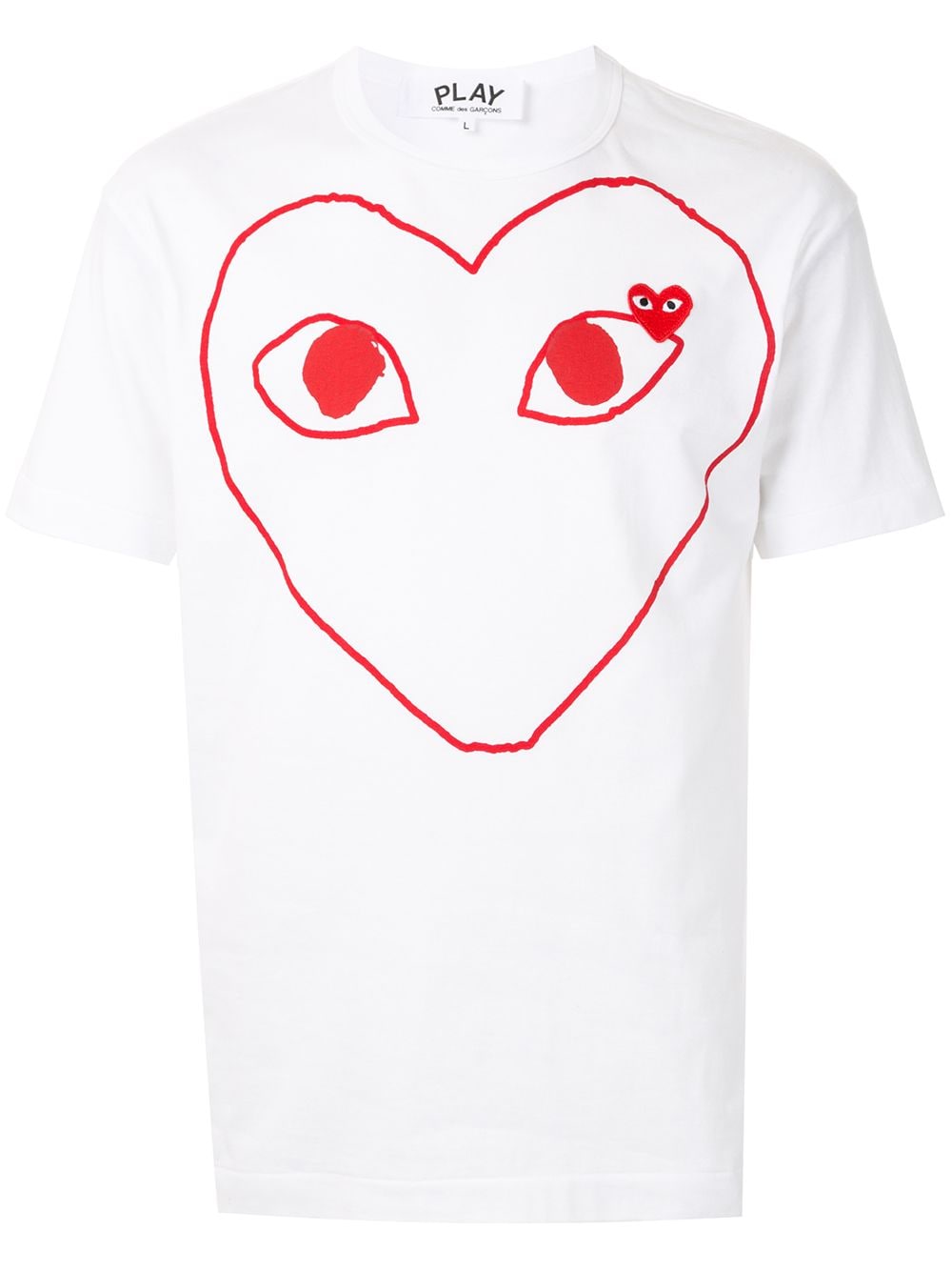 Short Sleeve Heart Print T-Shirt