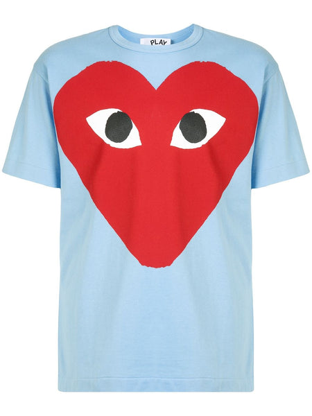Heart Print Crewneck T-Shirt