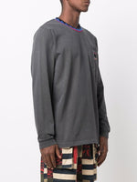 Cotton Contrasting-Collar Sweatshirt