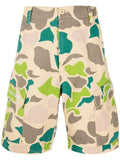 Camouflage-Print Cargo Shorts