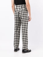 Gingham Check Print Trousers