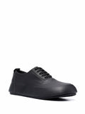 Leather Mix Low Top Sneaker Black Off Wh