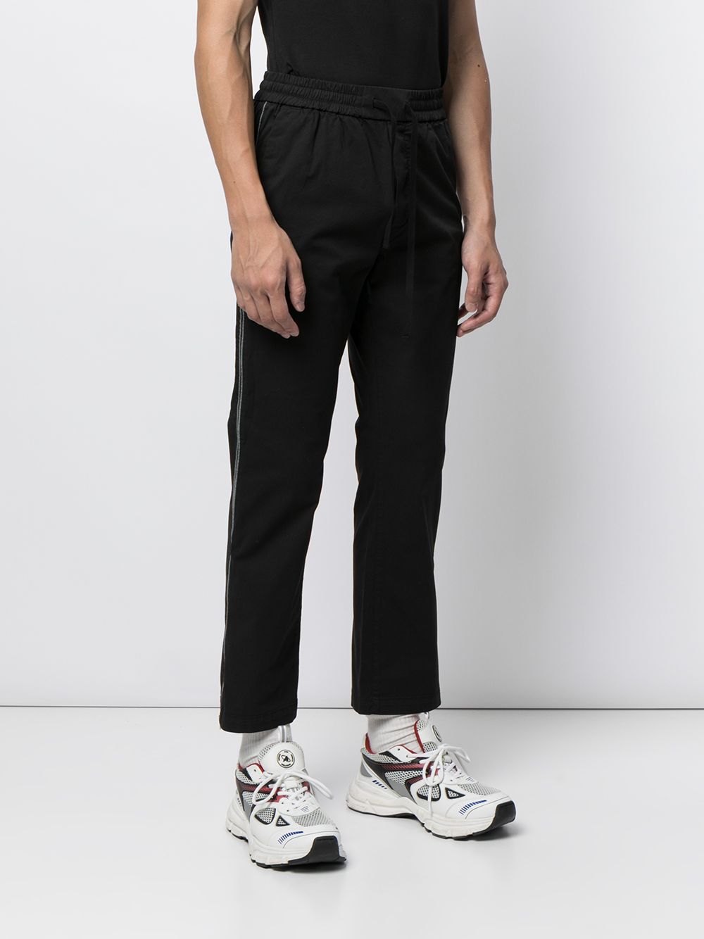 Elasticated-Waist Cotton-Blend Track Trousers