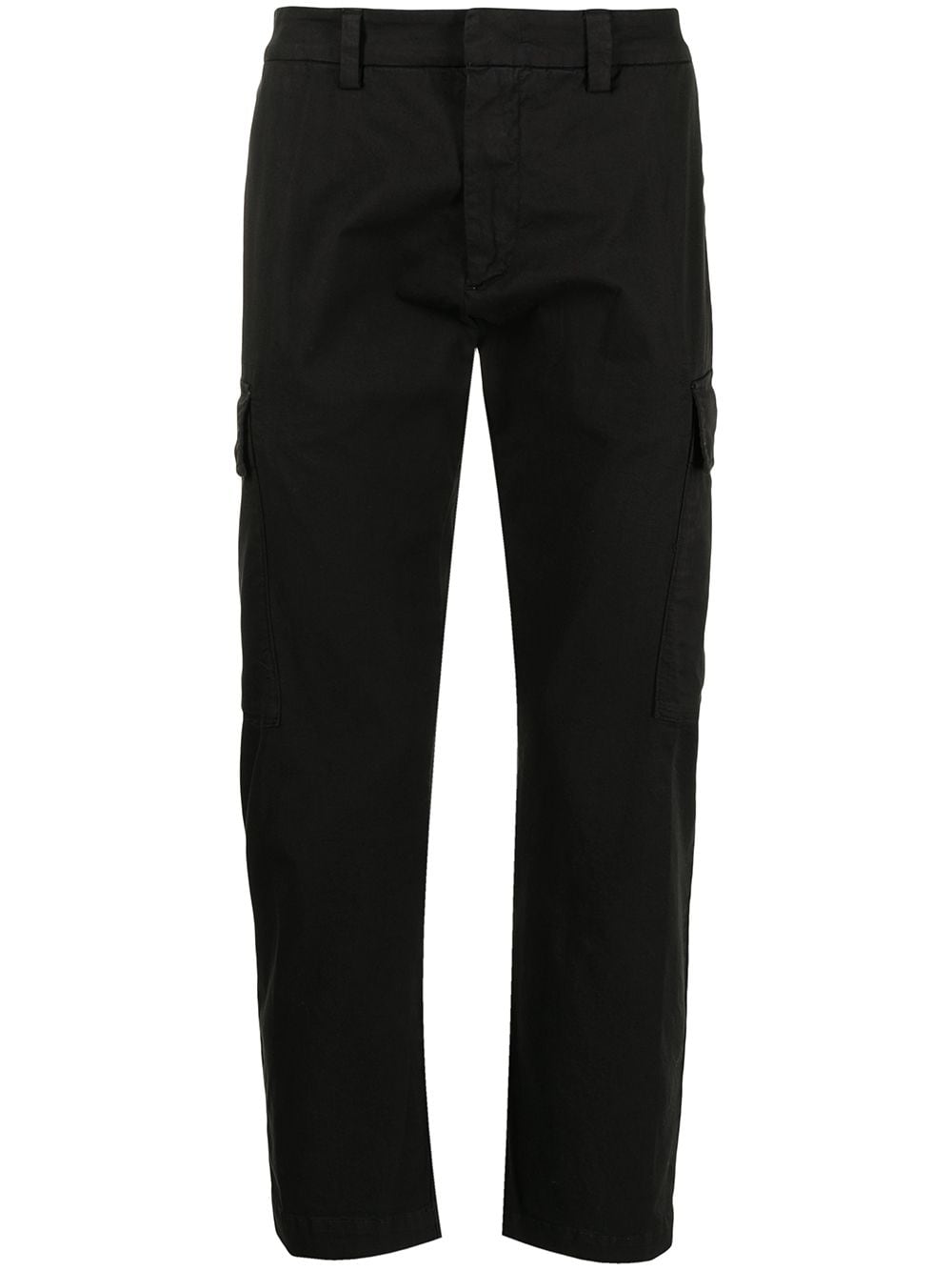 Pressed-Crease Stretch-Cotton Tailored Trousers