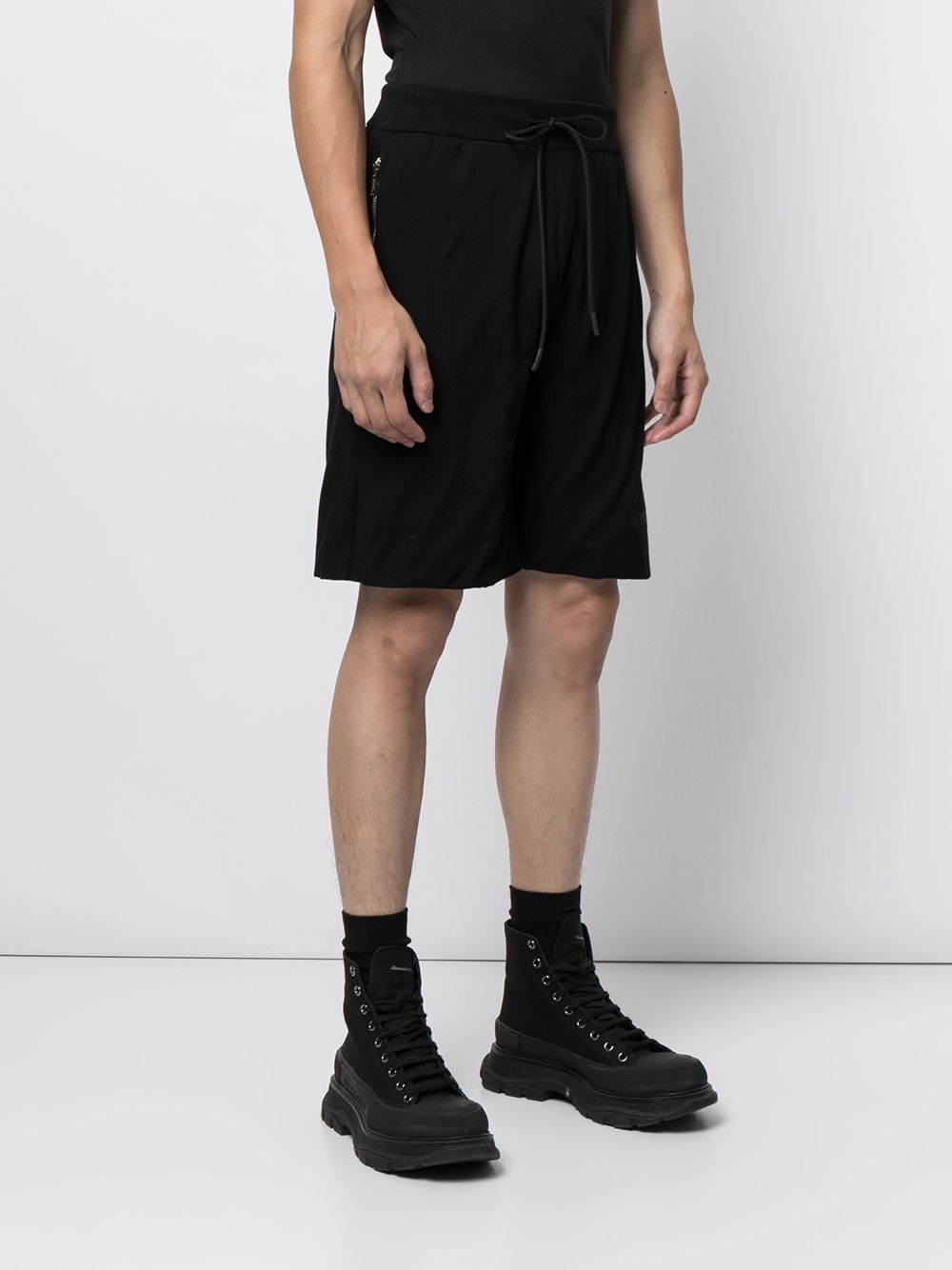 Drawstring Waist Track Shorts