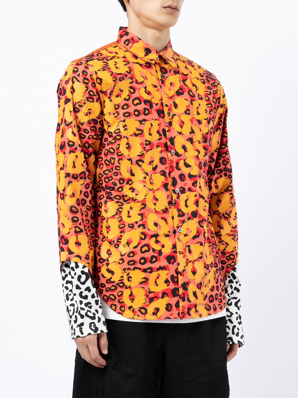 Filip Pagowski Print Cut-Out Cuff Shirt