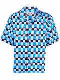 Check-Pattern Bowling Shirt
