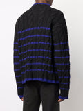 Striped Cable Knit Jumper