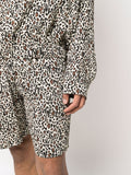 Leopard-Print Track Shorts