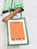 Logo-Print Bamboo-Handle Tote Bag