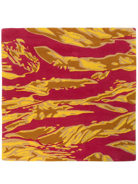 Abstract-Pattern Wool Rug