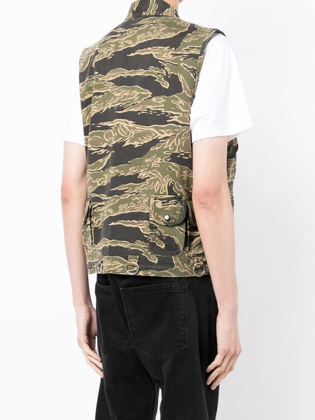 Camouflage-Print Cargo Vest