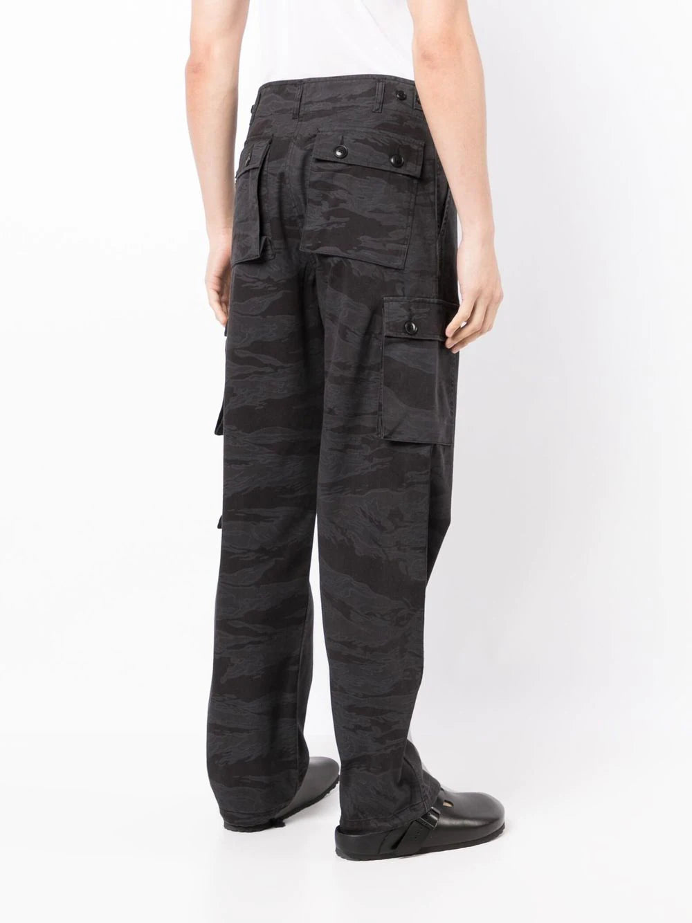 Camouflage-Print Cargo Trousers