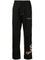 Embroidered Tiger Straight-Leg Trousers