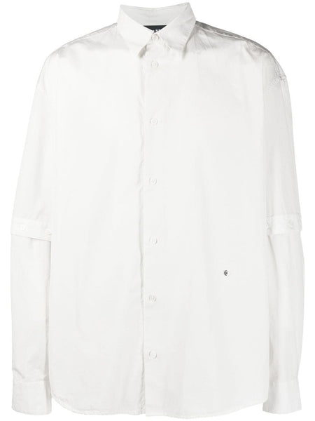 Detachable-Sleeved Cotton Shirt