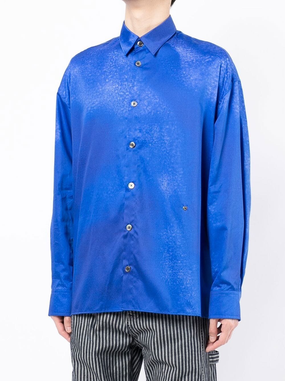 Spray-Effect Satin Shirt