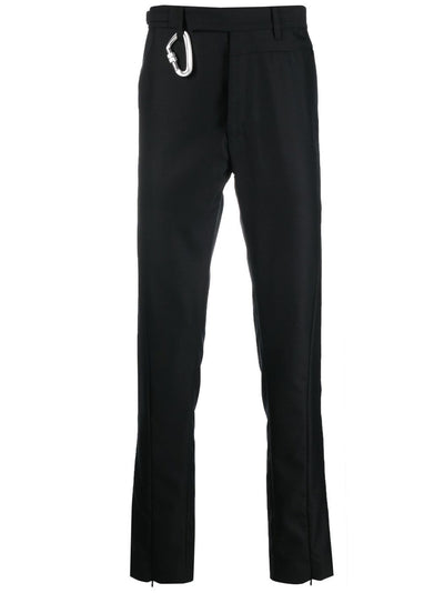 Hook-Embellished Straight Chinos