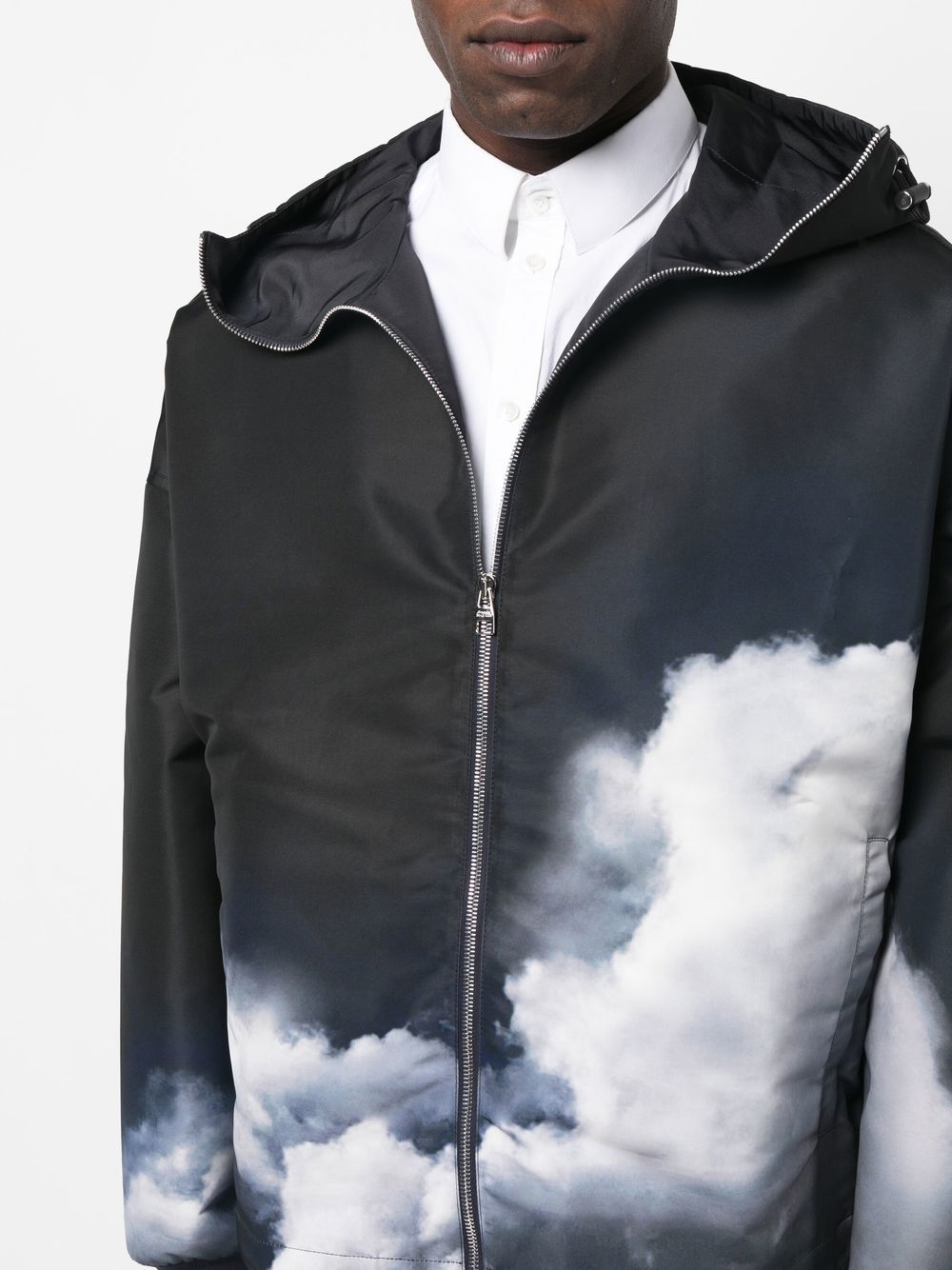 Storm Sky-Print Hooded Jacket