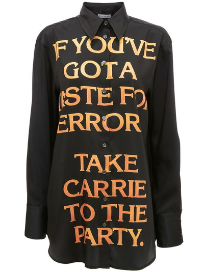 Slogan-Print Cotton Shirt