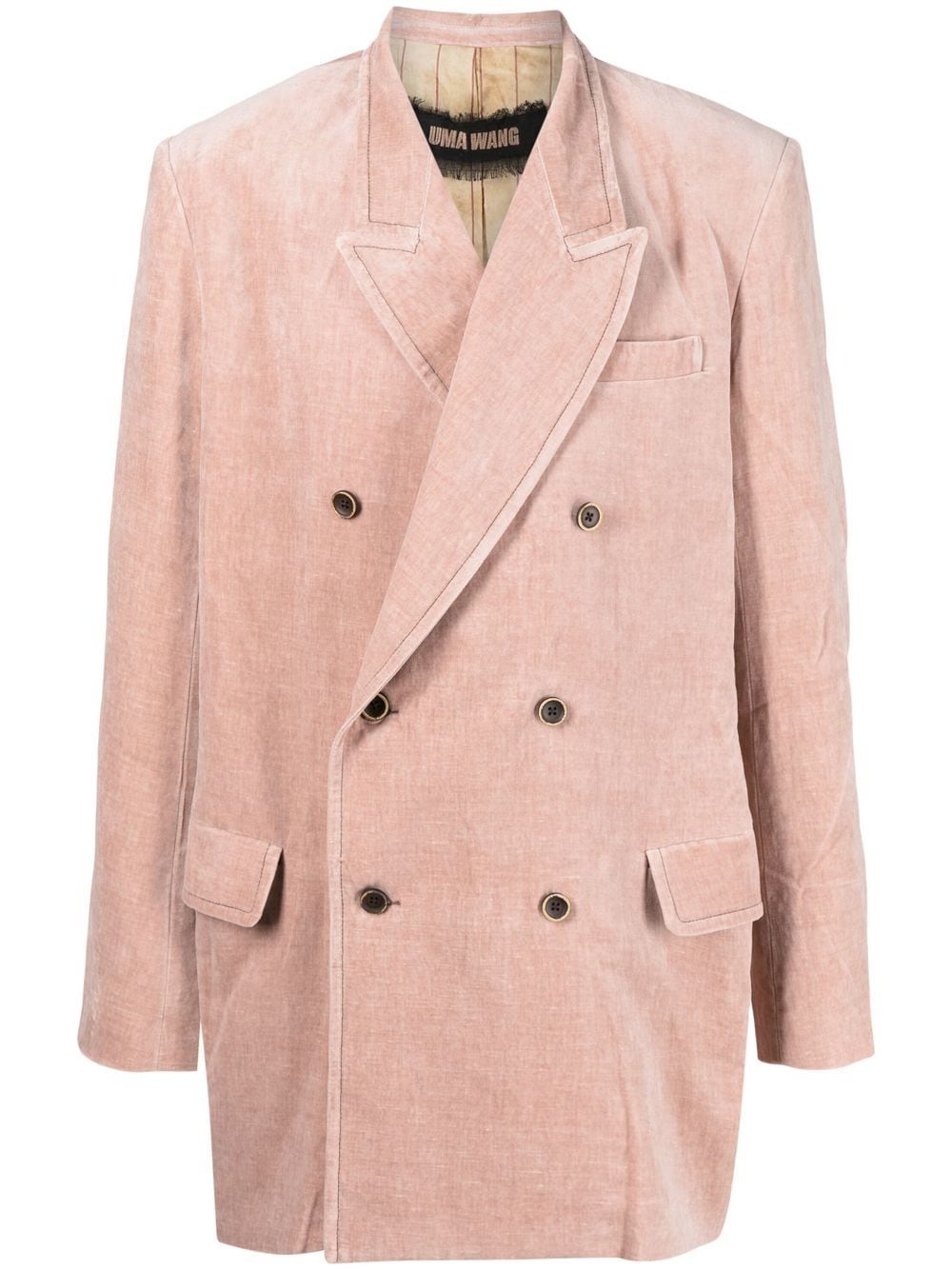 Double-Breasted Velvet Blazer