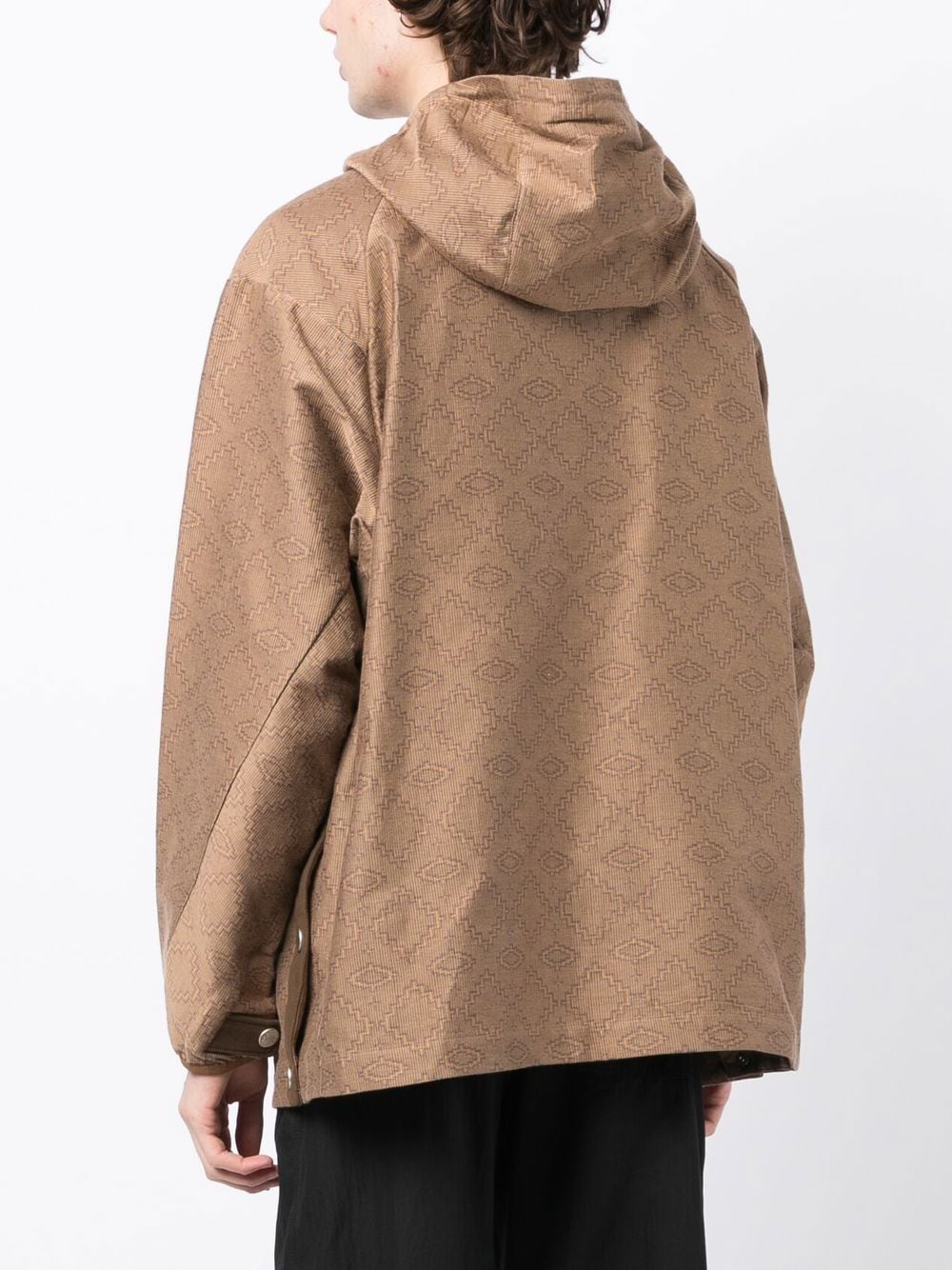 Geometric Pattern Half-Zipped Jacket