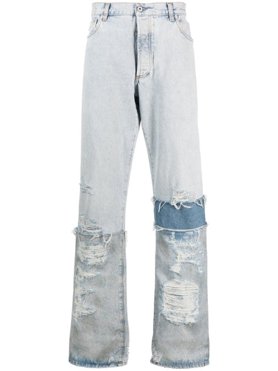 Multi-Panel Denim Jeans