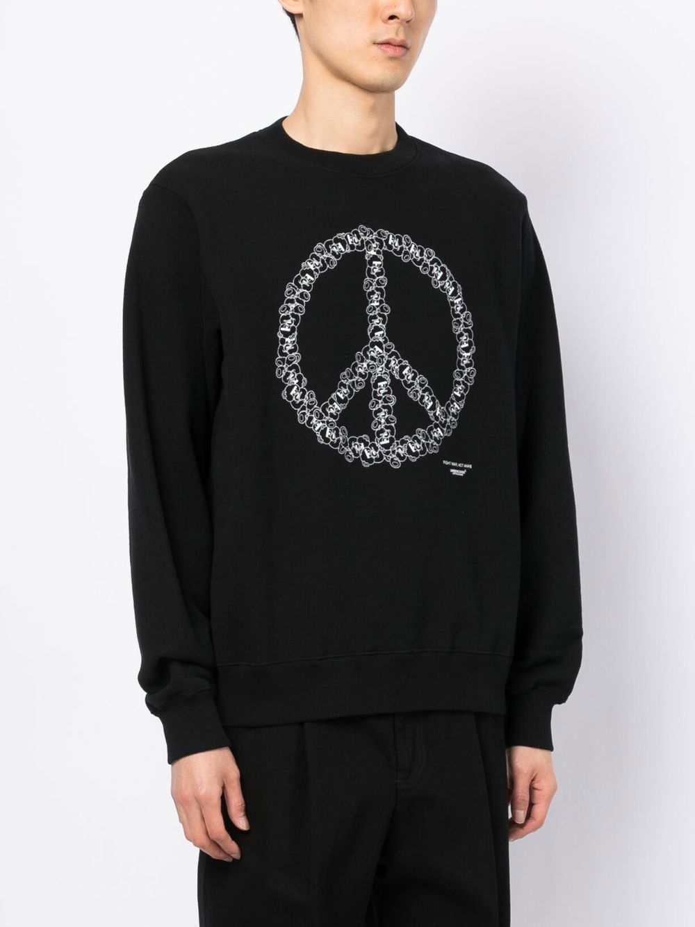 Peace Sign Print Sweatshirt