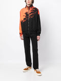 Palm-Tree Print Bomber Jacket