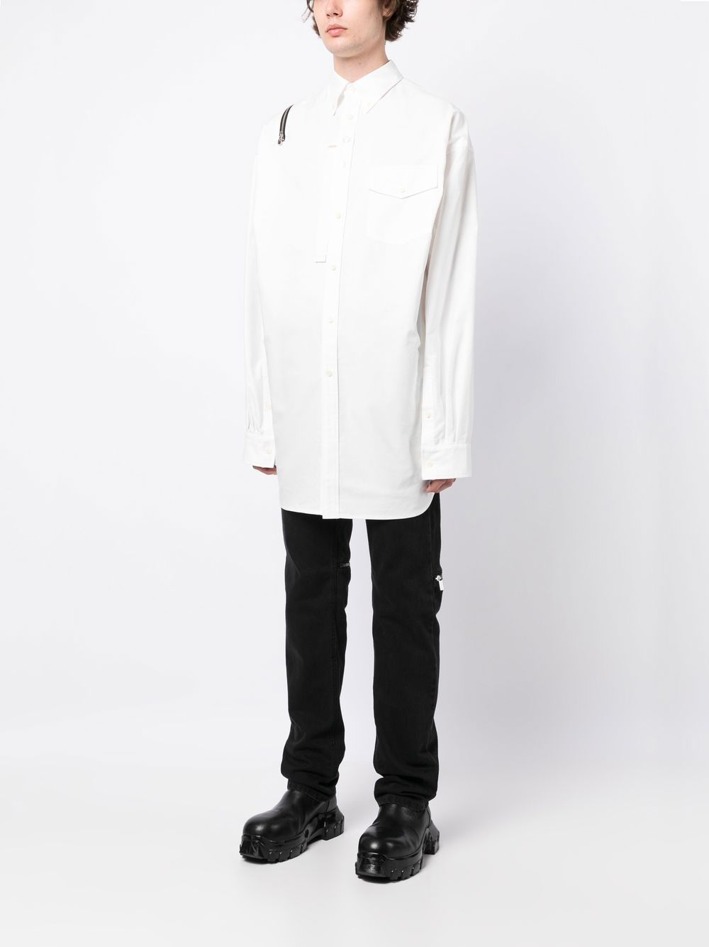 Zip-Detail Long-Sleeved Shirt