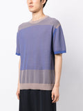 Knitted Panelled Cotton T-Shirt