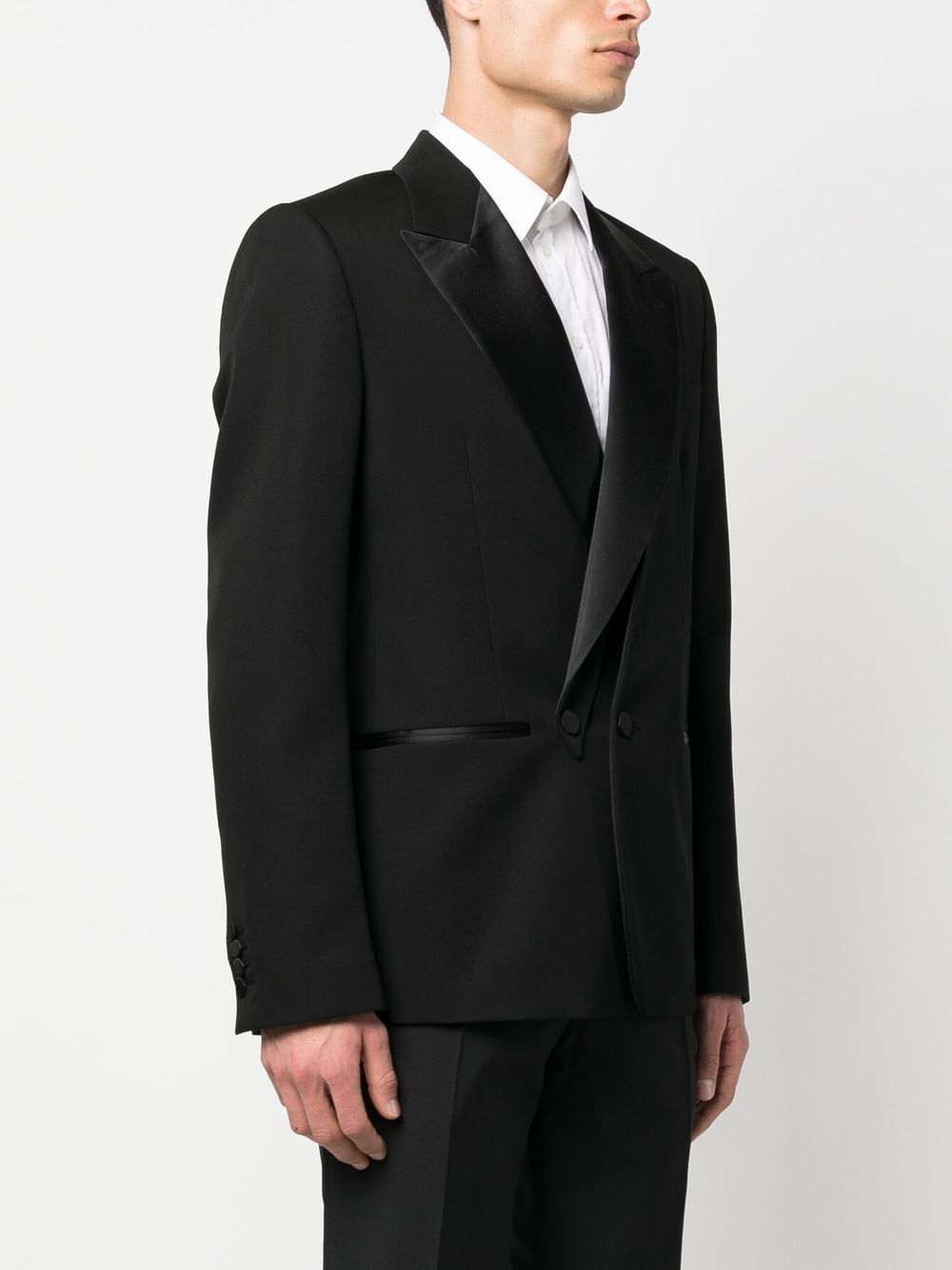 Double-Breasted Silk Blazer