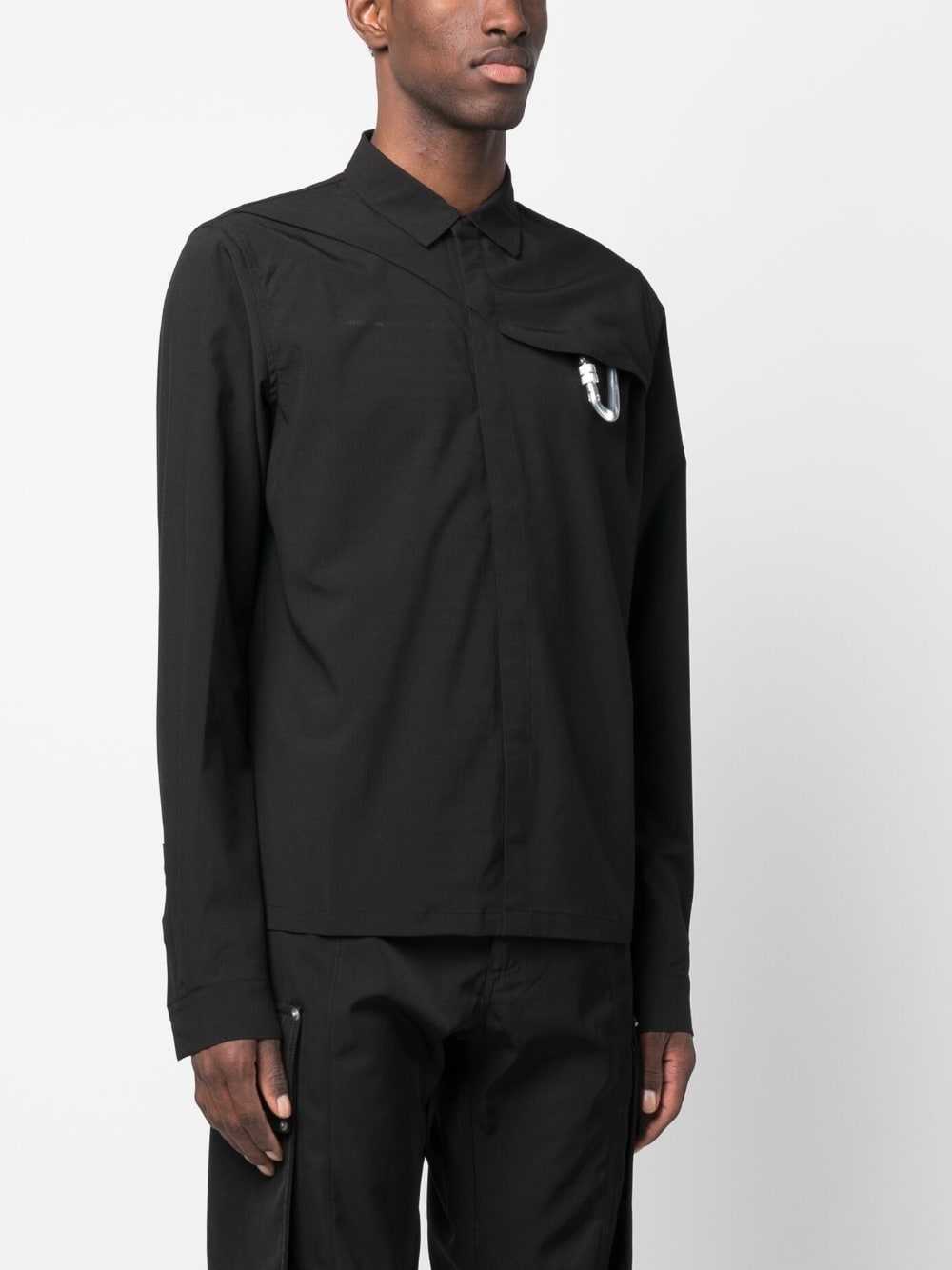 Carabiner-Detail Plain Shirt