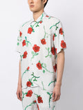 Rose-Print Short-Sleeve Shirt