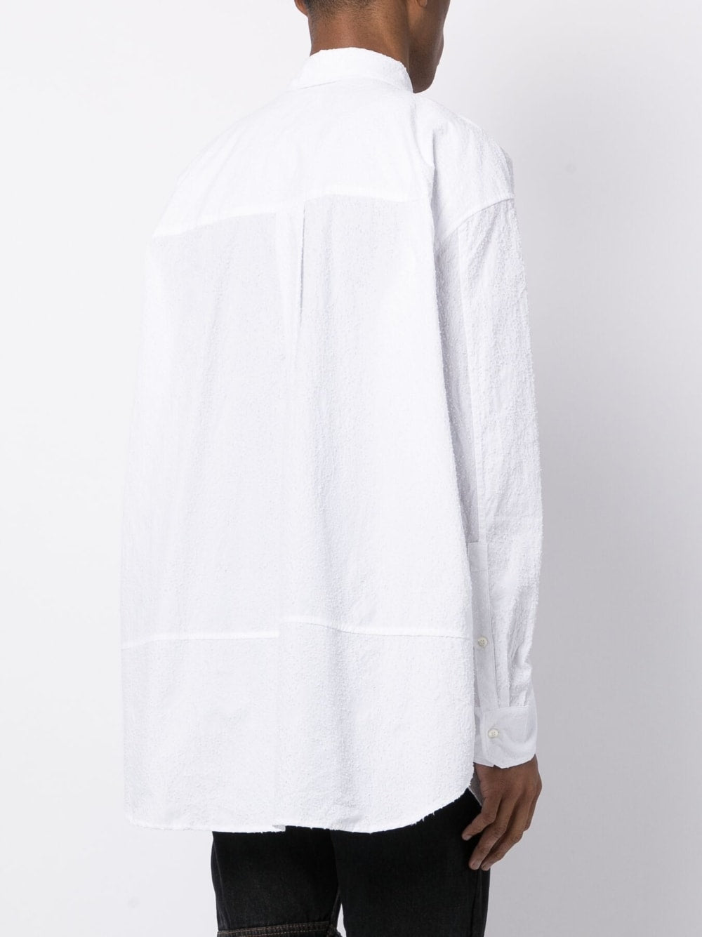 Distressed-Finished Poplin Shirt