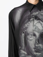 Graphic-Print Silk Shirt