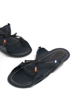 Bead-Embellished Leather Sandals