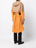 Taffeta Detachable-Hood Midi Coat