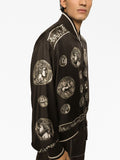 Graphic-Print Long-Sleeved Jacket