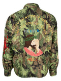 Embroidered Camouflage-Print Jacket