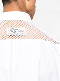 Mesh-Detail Cotton Shirt
