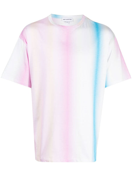 Ombré-Effect Striped Cotton T-Shirt