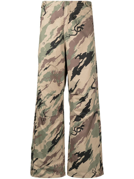 Bonsai Forest-Print Trousers